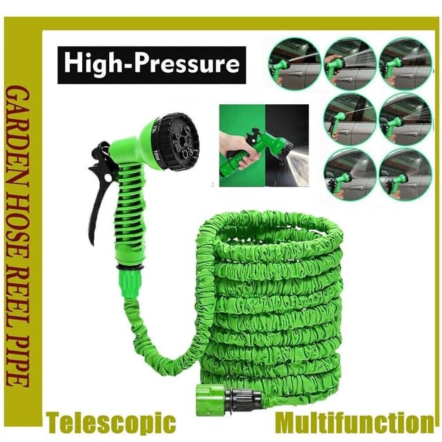 Magic Hose Water Spray Gun 100ft Flexible Pipe Best for Car Bike Wash and Gardening Tool
