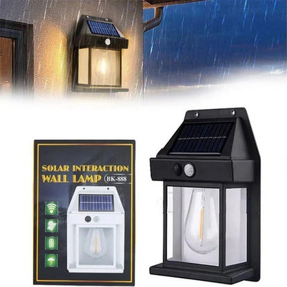 LED Solar Motion Sensor Outdoor Wall Lamp – Waterproof Security Lamp for Home