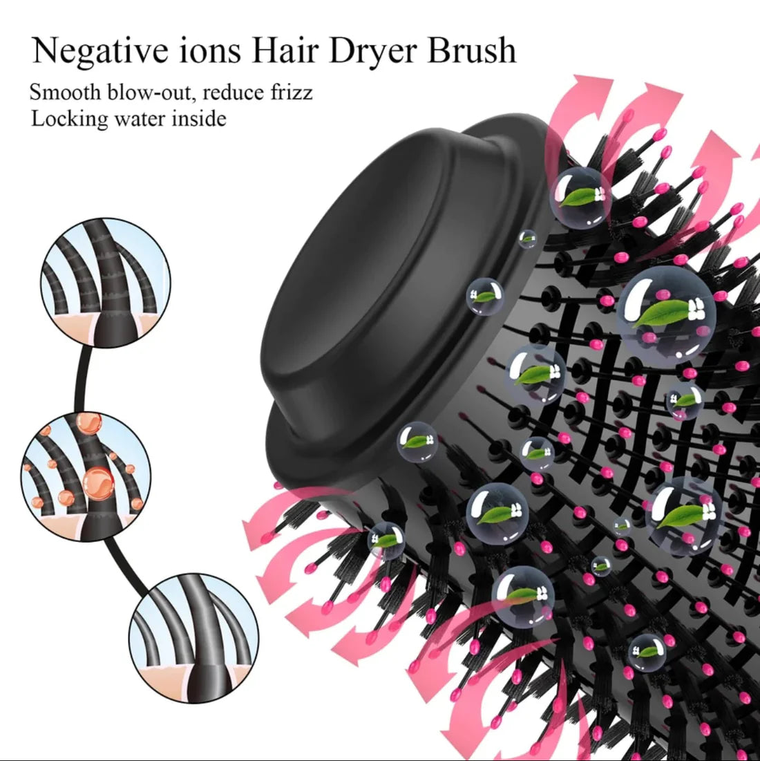 3-in-1 Hot Air Brush: Dryer, Styler & Volumizer in One Step