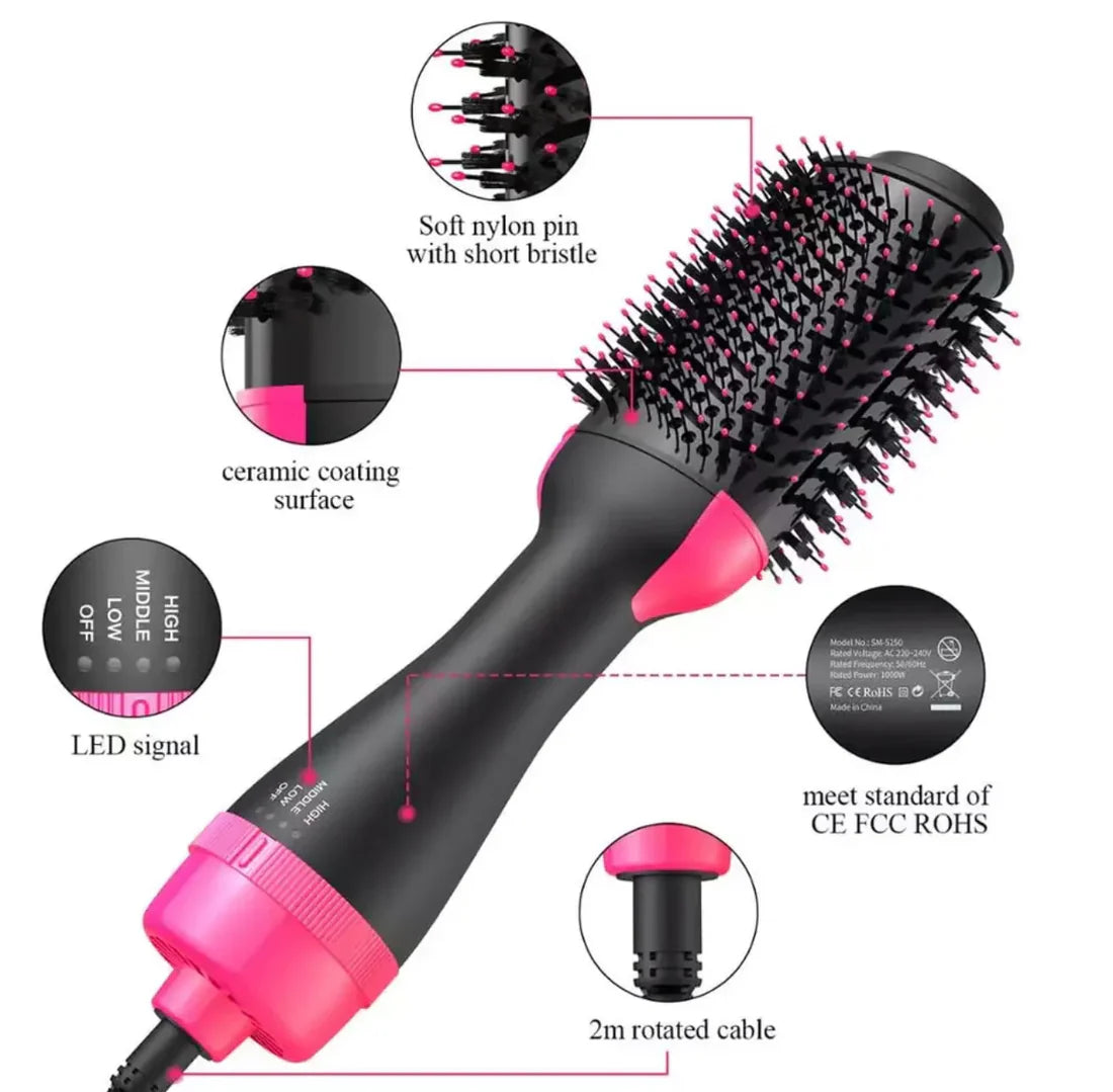 3-in-1 Hot Air Brush: Dryer, Styler & Volumizer in One Step