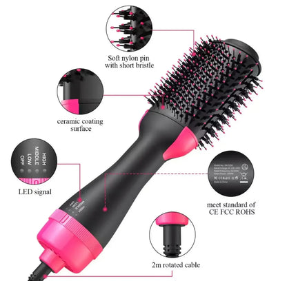 3-in-1 Hot Air Brush: Dryer, Styler & Volumizer in One Step