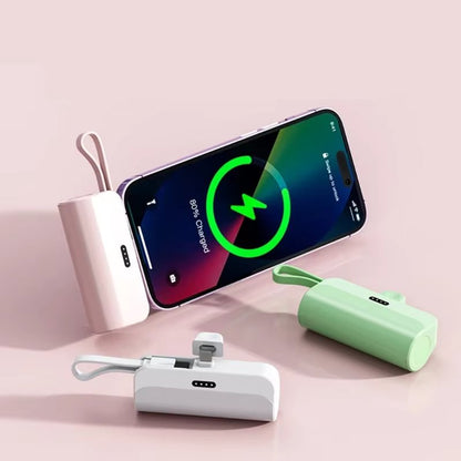 2 in 1 Powerful Mini Ever Ready Power Bank for iPhone and USB-C Port