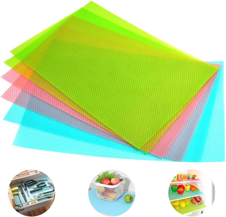 Pack of 4 Oil Proof Multipurpose PVC Fridge Sheets Roll For Refrigerator