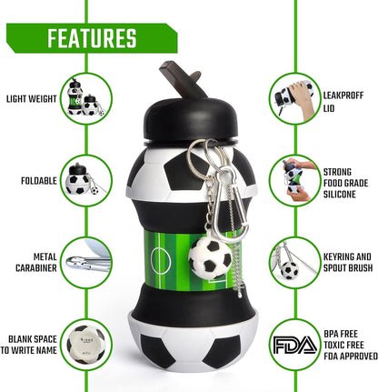 Collapsible Sport Football Water Bottle 550ML