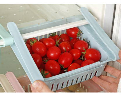 Pack of 3 High Quality Adjustable Fridge Storage Basket Racks Expandable Plastic Fridge Storage Rack