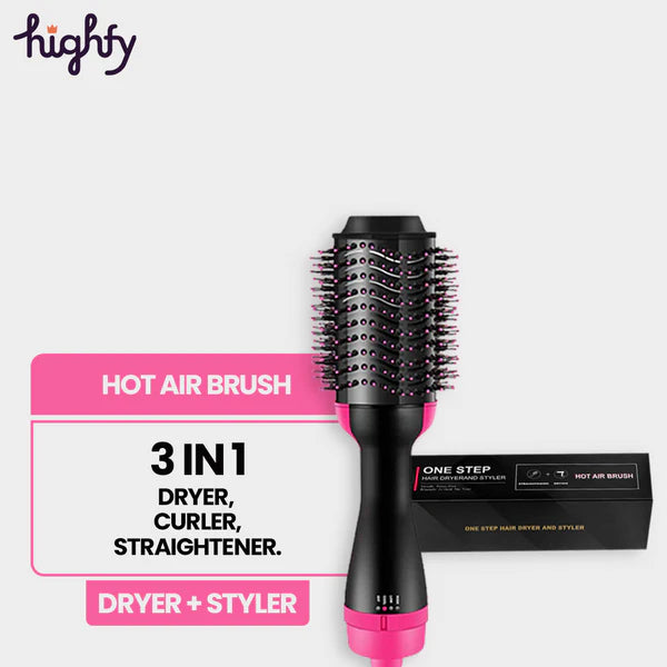 3-in-1 Hot Air Brush: Dryer, Styler & Volumizer in One Step