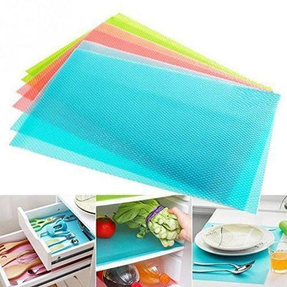 Pack of 4 Oil Proof Multipurpose PVC Fridge Sheets Roll For Refrigerator