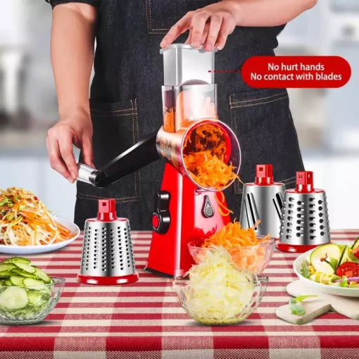 Multifunctional Table Top Drum Grater Vegetable Slicer and Cutter