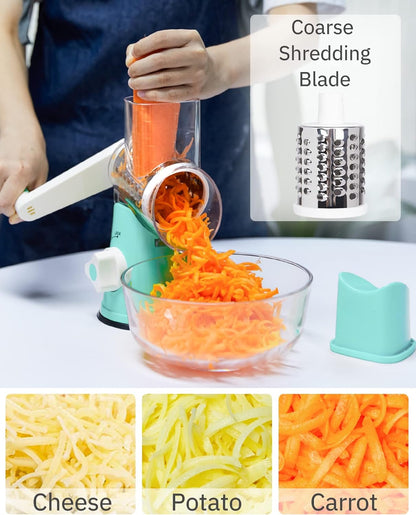 Multifunctional Table Top Drum Grater Vegetable Slicer and Cutter