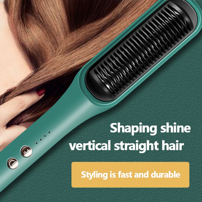 Electric Hair Brush Straightener Hair Comb Straightener For Girls Women Men Beard Straightener Comb Hair Curler Brush 2 in 1 Electric Hair Dryer