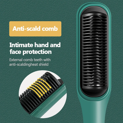 Electric Hair Brush Straightener Hair Comb Straightener For Girls Women Men Beard Straightener Comb Hair Curler Brush 2 in 1 Electric Hair Dryer