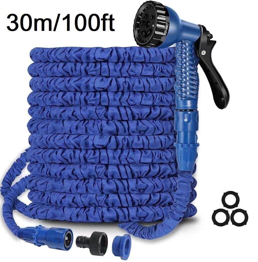 Magic Hose Water Spray Gun 100ft Flexible Pipe Best for Car Bike Wash and Gardening Tool