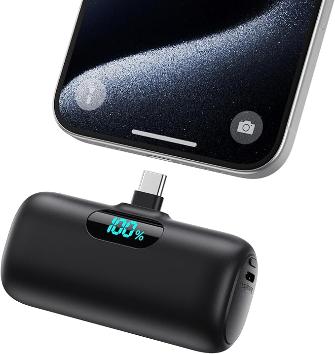 2 in 1 Powerful Mini Ever Ready Power Bank for iPhone and USB-C Port