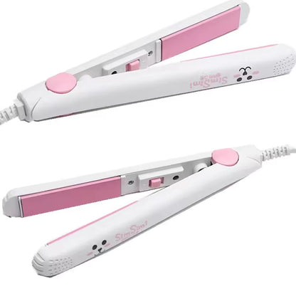 Mini Hair Straightener and Curler Ceramic Flat Iron Small & Lightweight
