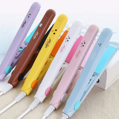 Mini Hair Straightener and Curler Ceramic Flat Iron Small & Lightweight