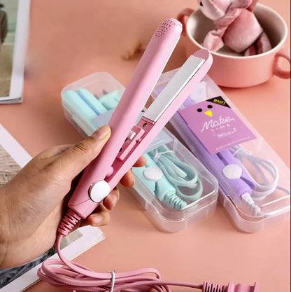 Mini Hair Straightener and Curler Ceramic Flat Iron Small & Lightweight
