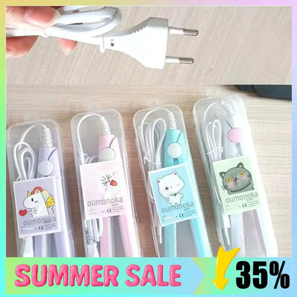 Mini Hair Straightener and Curler Ceramic Flat Iron Small & Lightweight