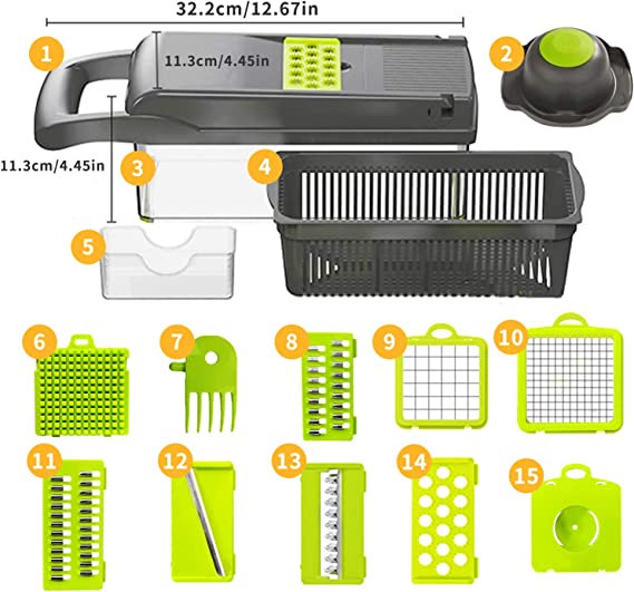 14 in 1 MULTI-FUNCTIONAL KITCHEN VEGETABLE AND FRUIT SLICER AND DICER