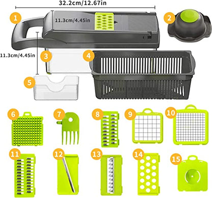 14 in 1 MULTI-FUNCTIONAL KITCHEN VEGETABLE AND FRUIT SLICER AND DICER