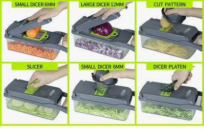 14 in 1 MULTI-FUNCTIONAL KITCHEN VEGETABLE AND FRUIT SLICER AND DICER
