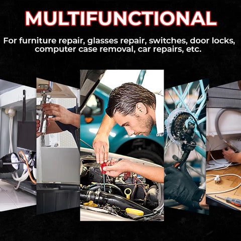 Multifunction Screwdriver Set with Built-in LED Torch - 8 Tools in 1