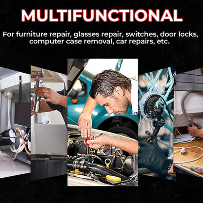 Multifunction Screwdriver Set with Built-in LED Torch - 8 Tools in 1