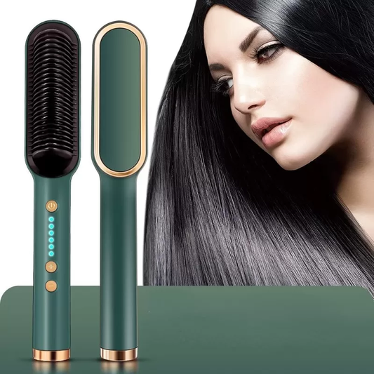 Electric Hair Brush Straightener Hair Comb Straightener For Girls Women Men Beard Straightener Comb Hair Curler Brush 2 in 1 Electric Hair Dryer