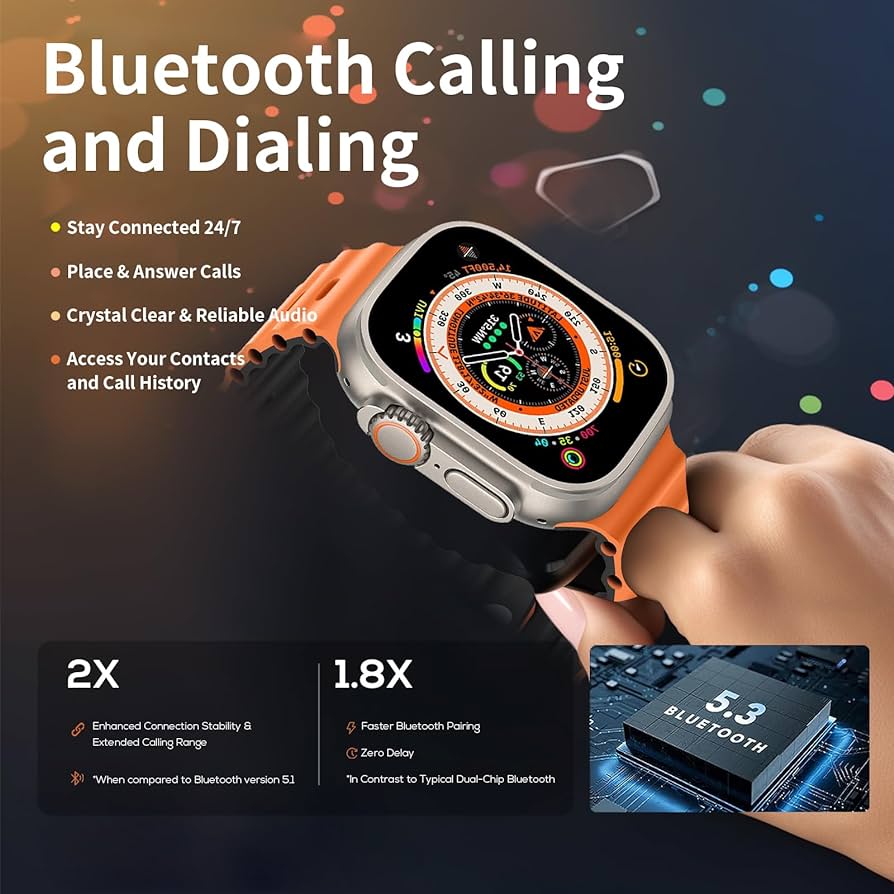 Latest T10 Ultra 2 Big Size Smart Watch 2.20 Infinite Display 49MM